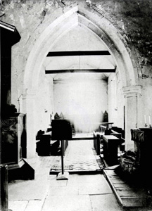 Looking into the chancel from the nave about 1890